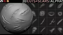 Cuts and Scars Alphas 3D model