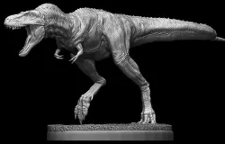 Daspletosaurus Rex statue with base 3D model