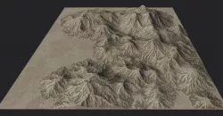 Desert Mountain Landscape Low-poly 3D model
