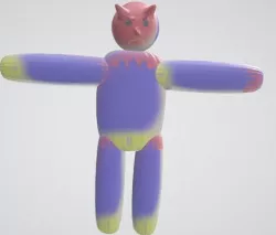 Devil Figure Stick Man Low-poly 3D model