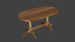 Dinning Table Elliptical 3D Beautiful 3D model