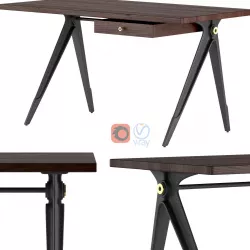District Eight - Compass Desk Single Drawer 3D model