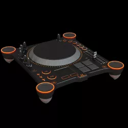 DJ mixer collection Low-poly 3D model