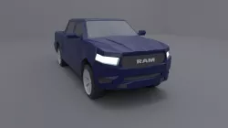 Dodge Ram 2019 lowpoly 3D model Low-poly 3D model