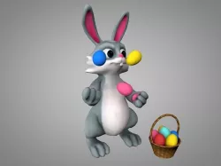 Easter Bunny Low-poly 3D model