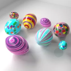 Easter Egg Multi Colour and Design 3D model