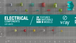 Electrical components vol8 Low-poly 3D model