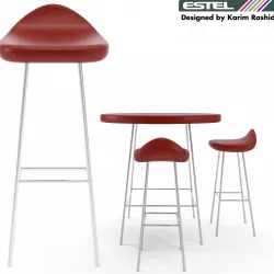 Estel Chair and Table Set 3D model