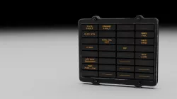 F16 Caution Panel 3D model