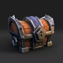 Fantasy Stylized Chest Low-poly 3D model