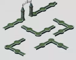 Flower garden 1002 3D model