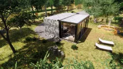folding container house 3d model Low-poly 3D model