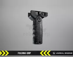 Folding Grip - FPS Gun Attachment for Unreal Engine Low-poly 3D model