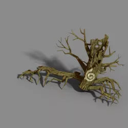 Fox Qishan - altar dead tree 01 3D model