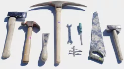 Garage Tools Set Low-poly 3D model