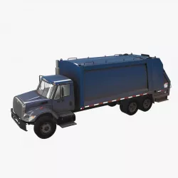 Garbage Truck International 7400 Low-poly 3D model