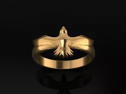 Golden Eagle Jewelry Ring 3D model