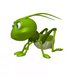 Grasshopper cartoon 3D model