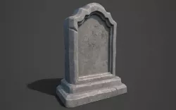 Gravestone Low-poly 3D model