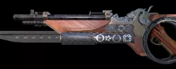 Gun With Sword Low-poly 3D model