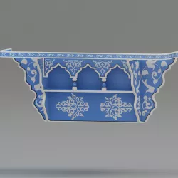 Hand painted Wall Shelf 3D model