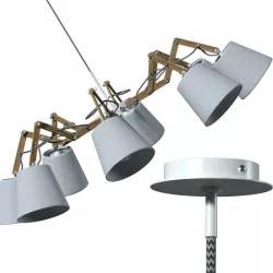 Hanging chandelier Arte Lamp Pinoccio A5700LM-8WH 3D model