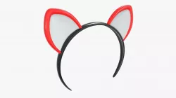 Headband kitty ears 03 3D model