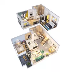 High details floorplan 3D model
