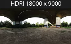 Highway Overpass Graffiti HDRI hdr environment 3D model