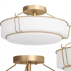 Horan 3 Simple Bowl Semi Flush Mount 3D model