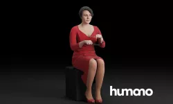 Humano Sitting and eating woman 0613 3D model