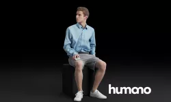 Humano Sitting man 0609 3D model