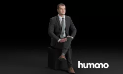 Humano Sitting man 0615 3D model