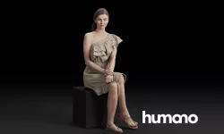 Humano Sitting woman 0604 3D model