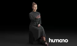 Humano Sitting woman 0611 3D model