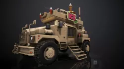 Ice-Cream Truck Low-poly 3D model