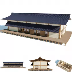 Japanese freestanding dojo 3D model