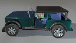 Jeep Wrangler For 3d Game  Low-poly 3D model