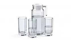 Jug and glass Low-poly 3D model
