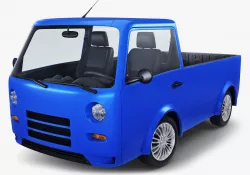 Kei Truck Concept Retro Style Blue 3D model