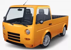 Kei Truck Concept Retro Style Orange 3D model