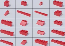 Lego Brick Collection - Standard Bricks Low-poly 3D model