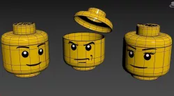 Lego Head - Storage Box Low-poly 3D model