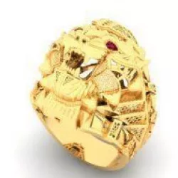 lion head ring b 3D model