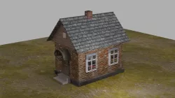 low poly art house Low-poly 3D model