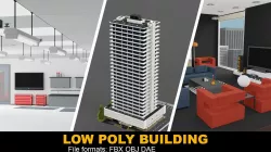 LOW POLY - BUILDING Low-poly 3D model