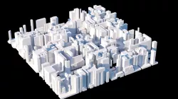 Low poly city block Low-poly 3D model
