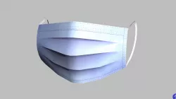 Low-Poly Medical Face Mask Low-poly 3D model
