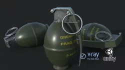 M61 fragmentation grenade 3D model