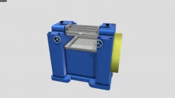 Machine - Triple Roll Pigment Mill Low-poly 3D model